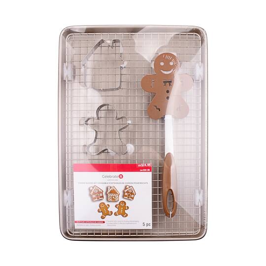 5-Piece Christmas Cookie Pan Set by Celebrate It®